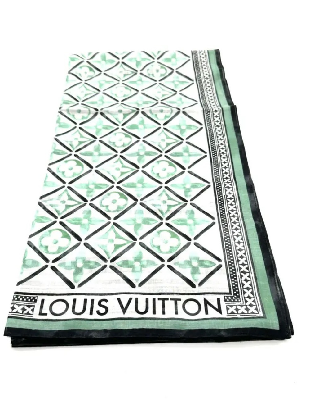 LOUIS VUITTON BY THE POOL MONOGRAM FLOWER TILE PAREO - Picture 3 of 7